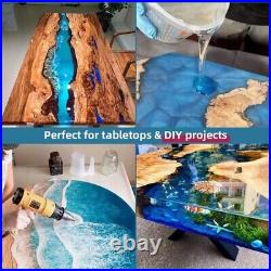 Round Epoxy Table, Ocean Table, Wood Dining Table, Epoxy Resin River Table Top
