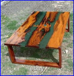 Solid Green Epoxy Resin Table Top Decor Adorable Sofa Center Table Top Decorates