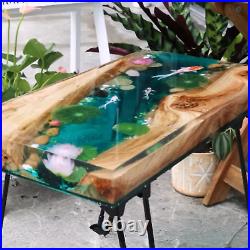 Table Koi Resin Epoxy, Table Coffee Resin Koi Fish Painting, Table Sofa Handmade