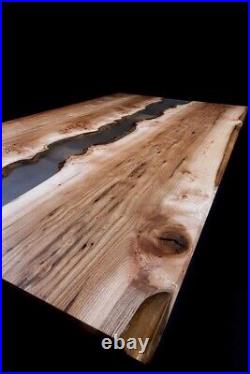 Wood epoxy resin dining table